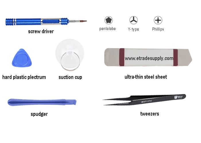 iPhone teardown tool Kit