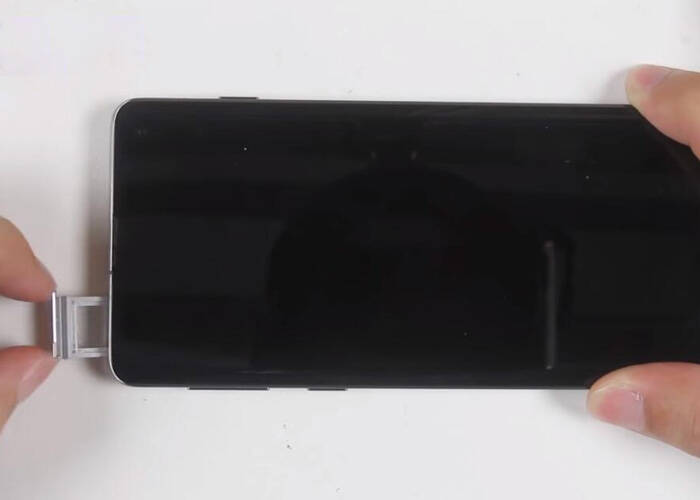 take out the SIM card tray