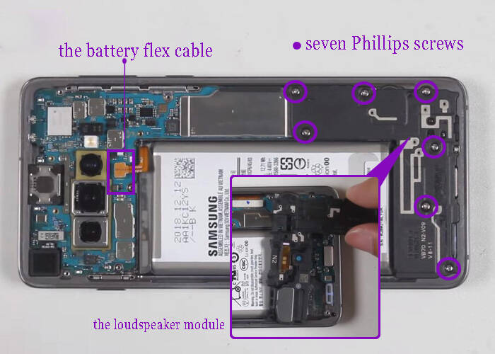 Remove the loudspeaker module