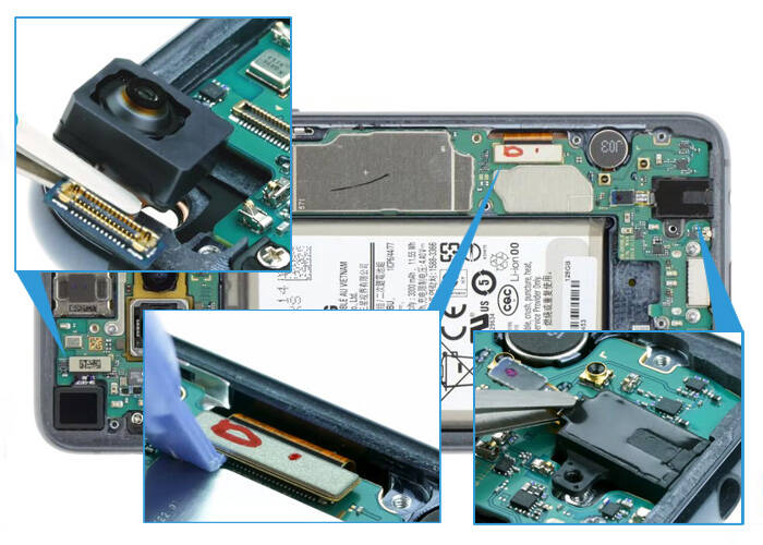 disconnect and take off the element parts