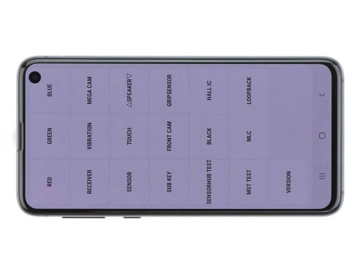 Samsung S10 screen test