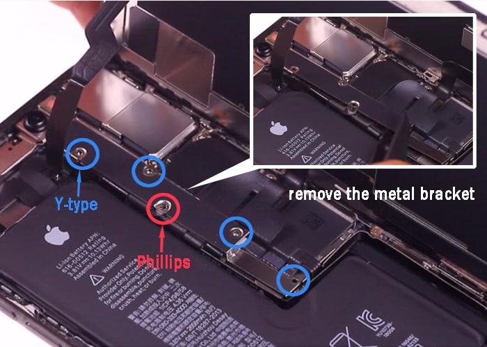 loosen the five screws and remove the metal bracket-etradesupply