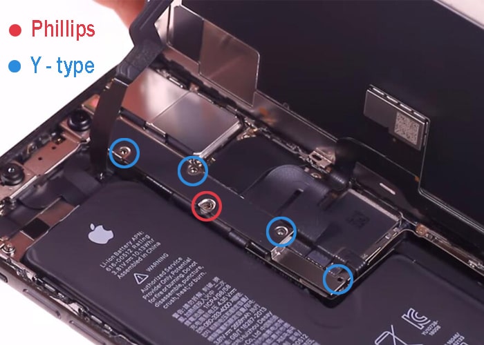 connect the flex cables back and fixing the metal braket with five screws -etradesupply