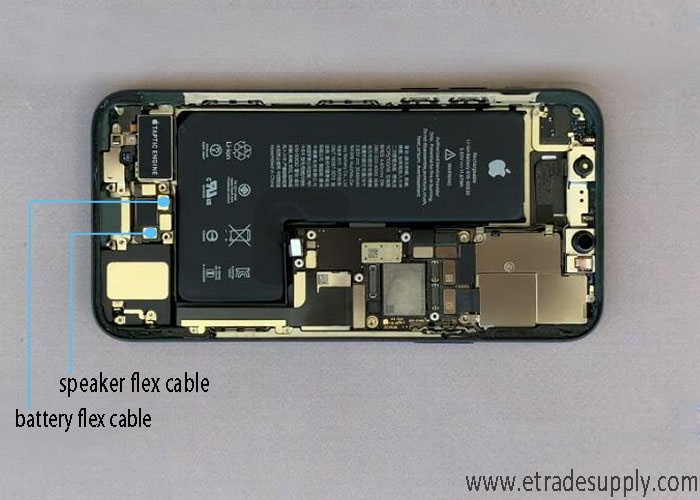 disconnect the battery cable and speaker flex cable