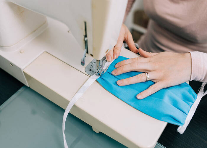 Make DIY face mask with sewing machine