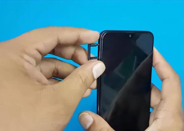 take out the SIM card tray