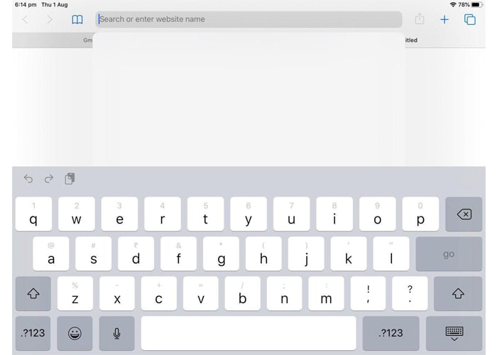 iPadOS 13 keyboard