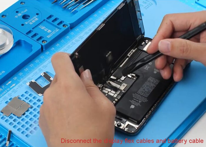 disconnect the display screen cables and remove it