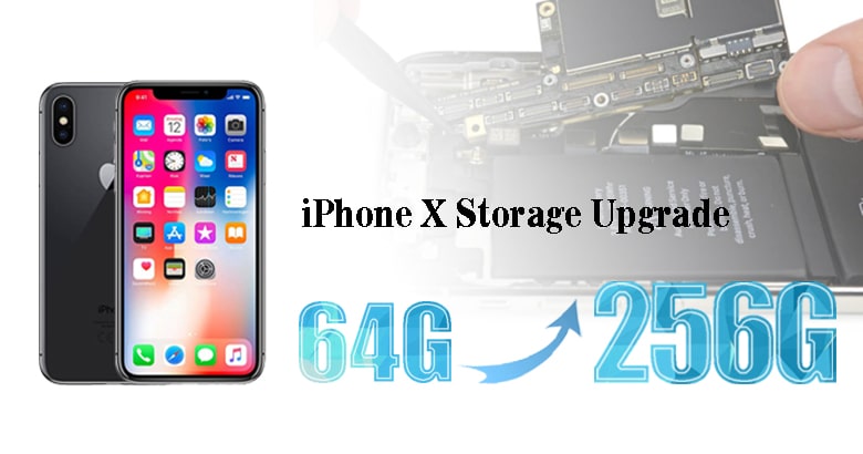 Increase the memory of an iPhone X 64GB to 256GB 