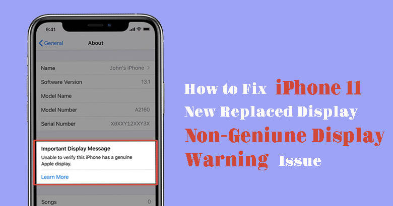 How to Fix the iPhone display Non-genuine Display Warning Issue