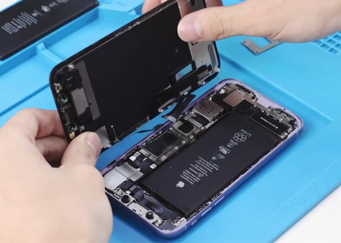 disconnect the battery flex and remove the display