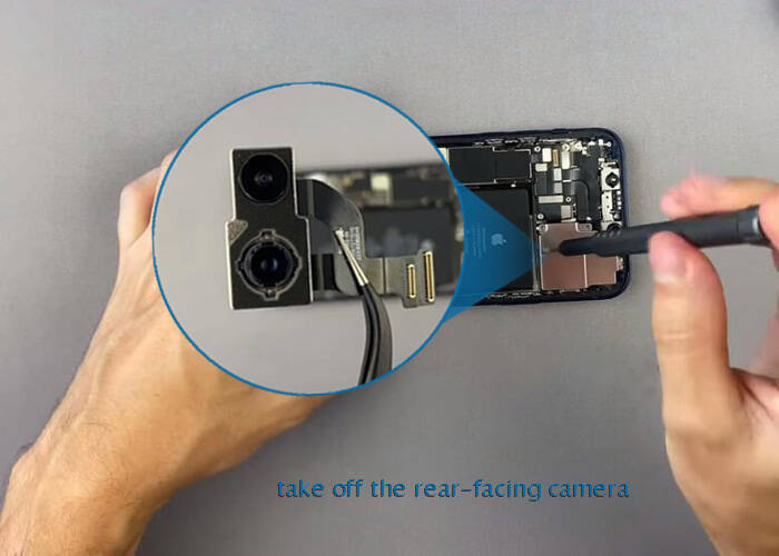 Take off the iPhone 12 rear-facing camera