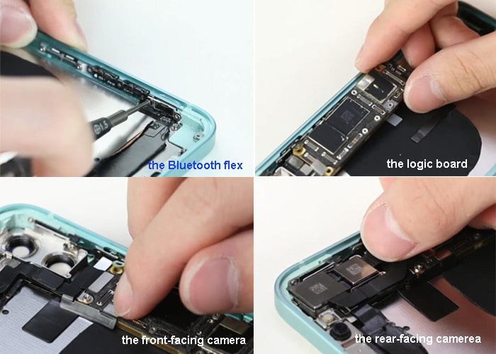 Assemble the inside parts and components to iPhone 12