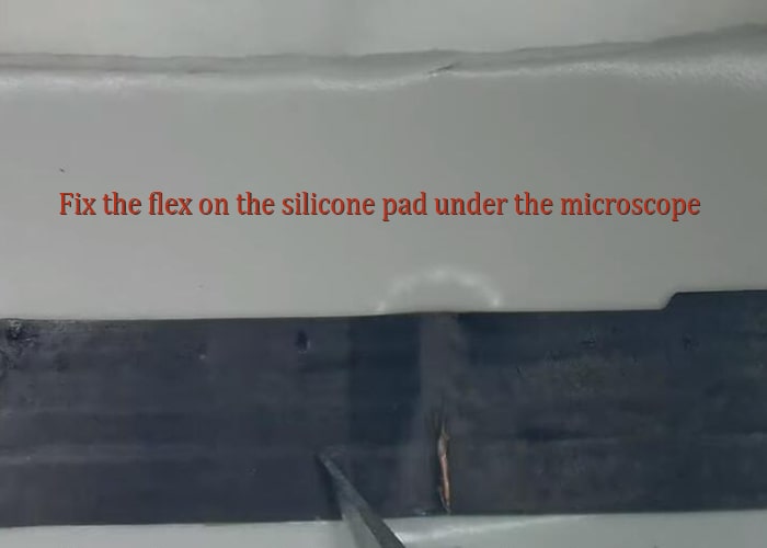 Fix the ear speaker flex on the silicone pad