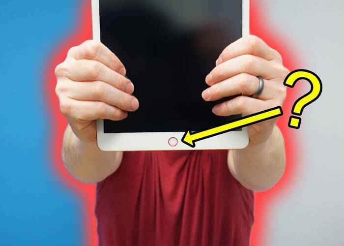 iPad home button collapsed