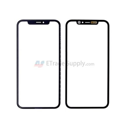 For Apple iPhone 11 Glass Lens with Frame +OCA Replacement - Black - Grade S+