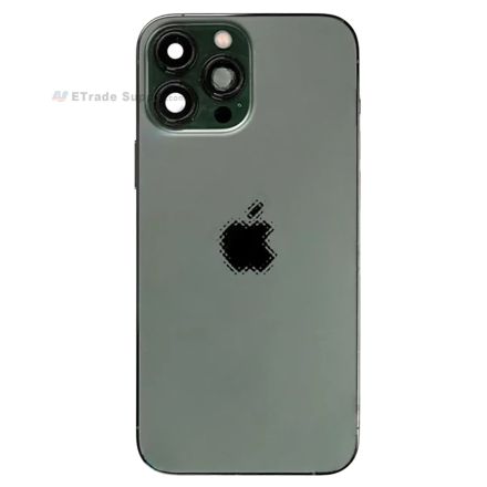 For Apple iPhone 13 Pro Max Rear Housing Assembly with Battery Door and Apple Logo Replacement -Alpine Green - Grade S+