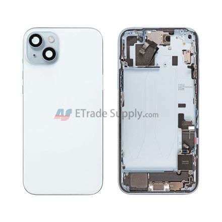 For Apple iPhone 15 Plus Rear Housing Assembly Replacement - Blue - Grade S+