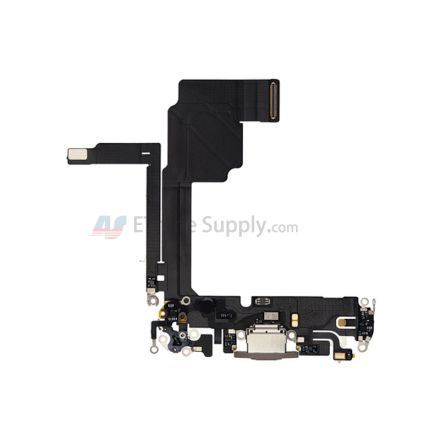 For Apple iPhone 15 Pro Charging Port Flex Cable Ribbon Replacement - Natural Titanium - Grade S+