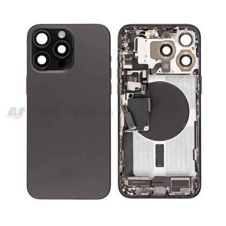 For Apple iPhone 15 Pro Max Rear Housing Assembly Replacement - Black - Grade S+