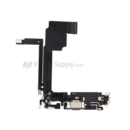 For Apple iPhone 15 Pro Max Charging Port Flex Cable Ribbon Replacement - Natural Titanium - Grade S+
