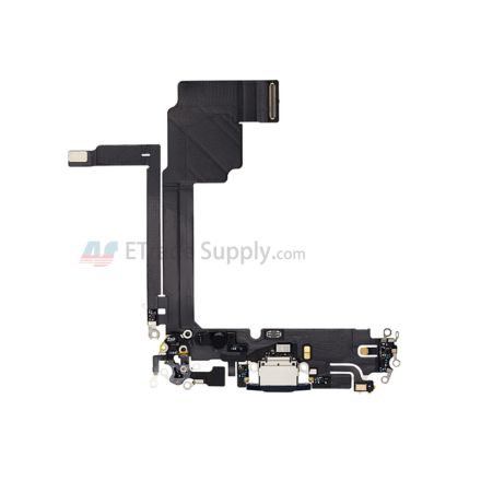 For Apple iPhone 15 Pro Max Charging Port Flex Cable Ribbon Replacement - Blue Titanium - Grade S+