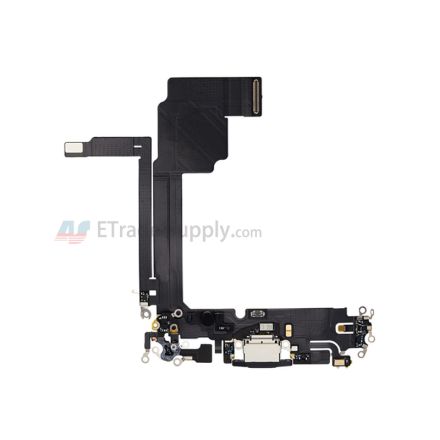 For Apple iPhone 15 Pro Max Charging Port Flex Cable Ribbon Replacement - Black Titanium - Grade S+