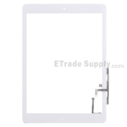 For Apple iPad Air Digitizer Touch Screen Assembly Replacement (Wifi Version) - White - Grade S
