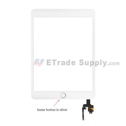 For Apple iPad Mini 3 Digitizer Touch Screen Assembly with IC Board Replacement - Silver - Grade S