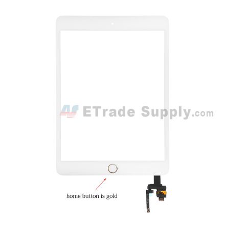 For Apple iPad Mini 3 Digitizer Touch Screen Assembly with IC Board Replacement - Gold - Grade S
