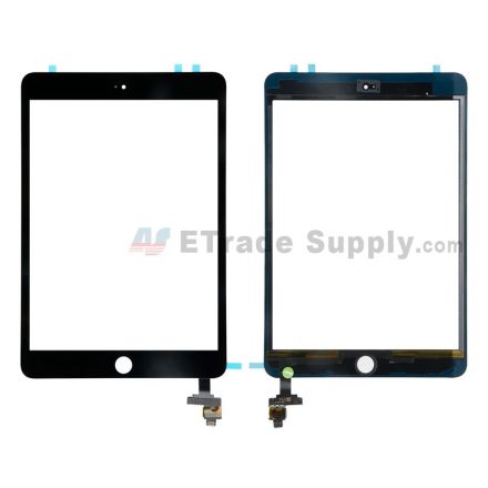 For Apple iPad Mini 3 Digitizer Touch Screen Assembly with IC Board Replacement (without Home Button) - Black - Grade S