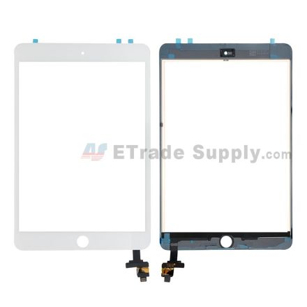 For Apple iPad Mini 3 Digitizer Touch Screen Assembly with IC Board Replacement (without Home Button) - White - Grade S