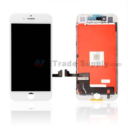 For Apple iPhone 7 LCD Screen and Digitizer Assembly with Frame Replacement - White - Grade S+