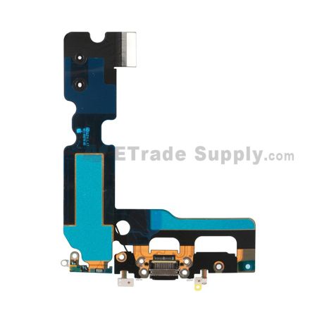 For Apple iPhone 7 Plus Charging Port Flex Cable Ribbon Replacement - Black - Grade S+