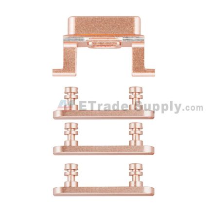 For Apple iPhone 7 Side Keys Replacement (4 pcs/set) - Rose Gold - Grade S+