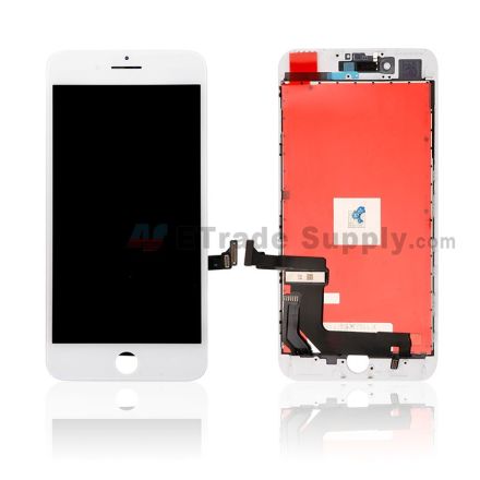 For Apple iPhone 7 Plus LCD Screen and Digitizer Assembly with Frame Replacement - White - Grade R