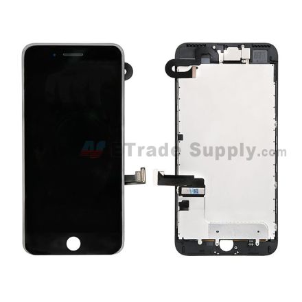 For Apple iPhone 7 Plus LCD Screen and Digitizer Assembly with Frame and Small Parts Replacement (Without Home Button) - Black - Grade S+