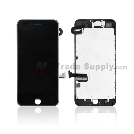 For Apple iPhone 7 Plus LCD Screen and Digitizer Assembly with Frame and Small Parts Replacement (Without Home Button) - Black - Grade R