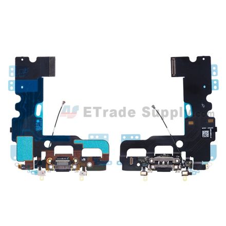 For Apple iPhone 7 Charging Port Flex Cable Ribbon Replacement - Black - Grade R