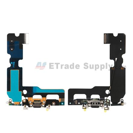 For Apple iPhone 7 Plus Charging Port Flex Cable Ribbon Replacement - Black - Grade R