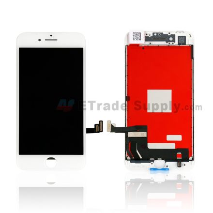 For Apple iPhone 8 LCD Screen and Digitizer Assembly with Frame Replacement - White - Grade S+