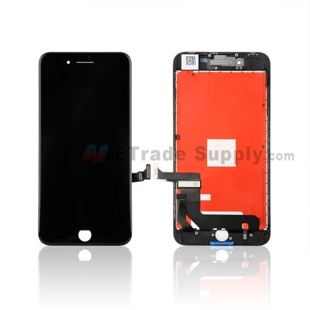 For Apple iPhone 8 Plus LCD Screen and Digitizer Assembly with Frame Replacement - Black - Grade S+