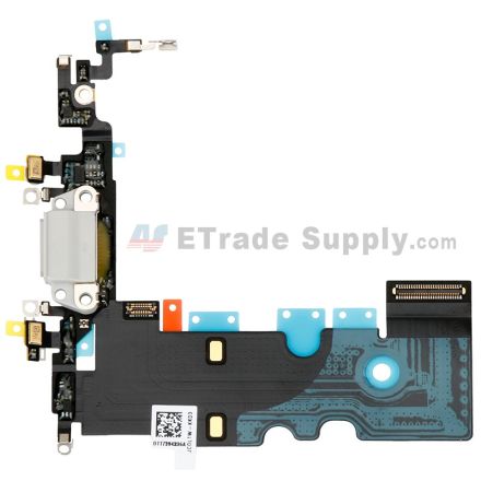 For Apple iPhone 8 Charging Port Flex Cable Ribbon Replacement - Light Gray - Grade S+