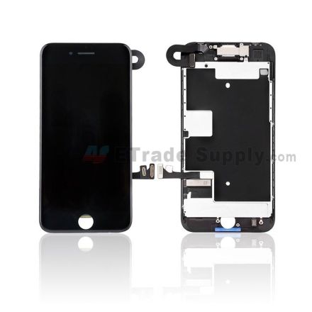 For Apple iPhone SE (2022) LCD Assembly with Frame and Small Parts Replacement (No Home Button and With Auto Brightness Function) - Black - Grade S+