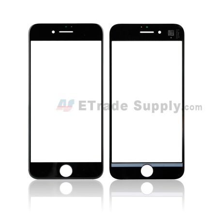 For Apple iPhone 8 Glass Lens Replacement - Black - Grade S+