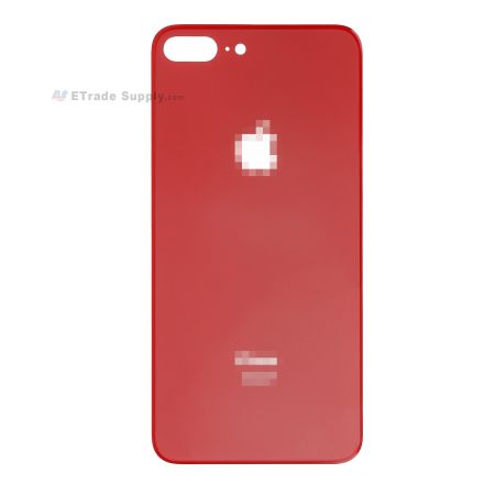 For Apple iPhone 8 Plus Battery Door with Apple Logo Replacement - Red - Grade S+