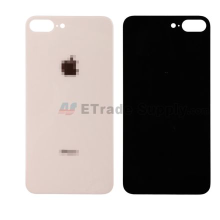 For Apple iPhone 8 Plus Battery Door with Apple Logo Replacement - Gold - Grade S+