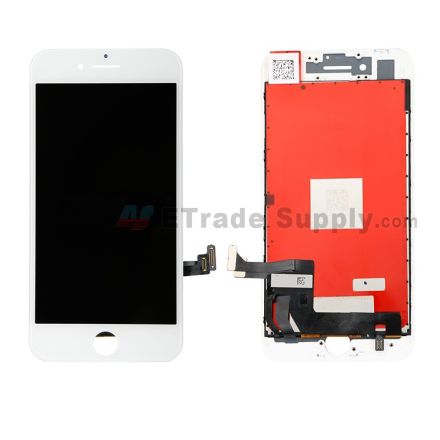 For Apple iPhone 8 LCD Screen and Digitizer Assembly with Frame Replacement - White - Grade R