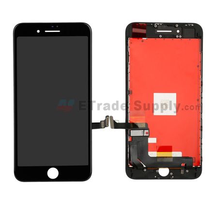 For Apple iPhone 8 Plus LCD Screen and Digitizer Assembly with Frame Replacement - Black - Grade R