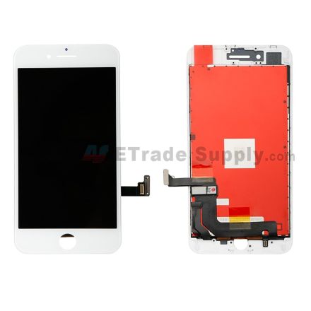 For Apple iPhone 8 Plus LCD Screen and Digitizer Assembly with Frame Replacement - White - Grade R